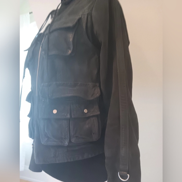 Black suede fitted womens jacket!! - Picture 5 of 10